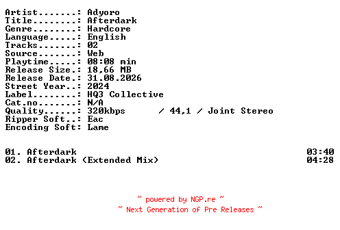 NFO for the release Adyoro-Afterdark-WEB-2024-XTC_iNT by XTC_iNT