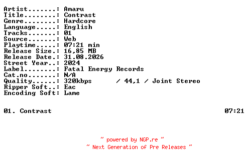 NFO for the release Amaru-Contrast-SINGLE-WEB-2024-XTC_iNT by XTC_iNT