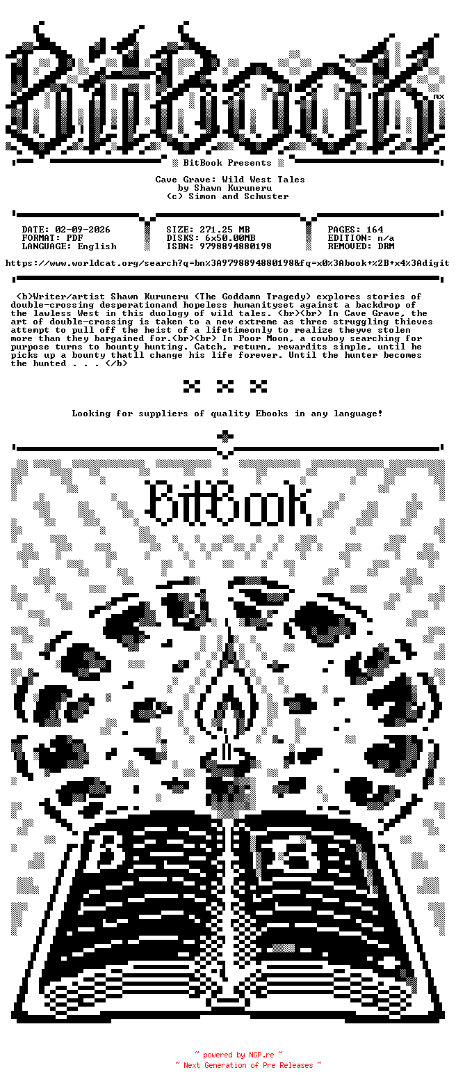 NFO for the release Oni.Press.-.Cave.Grave.Wild.West.Tales.2026.Retail.Comic.eBook-BitBook by BitBook