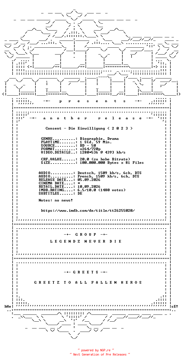 NFO for the release Consent.Die.Einwilligung.2023.German.DL.720p.BluRay.x264-TM by TM