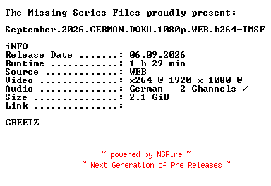 NFO for the release September.2026.GERMAN.DOKU.1080p.WEB.h264-TMSF by TMSF