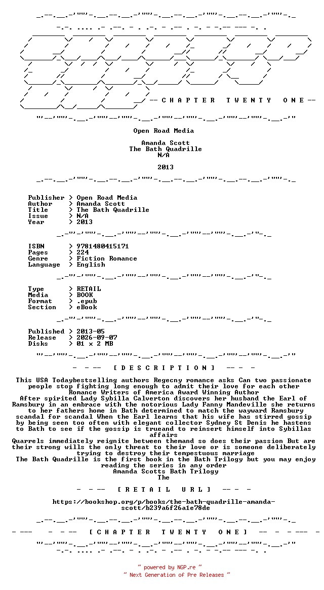 NFO for the release Amanda.Scott.-.The.Bath.Quadrille.2013.RETAIL.EPUB.eBook-CTO by CTO
