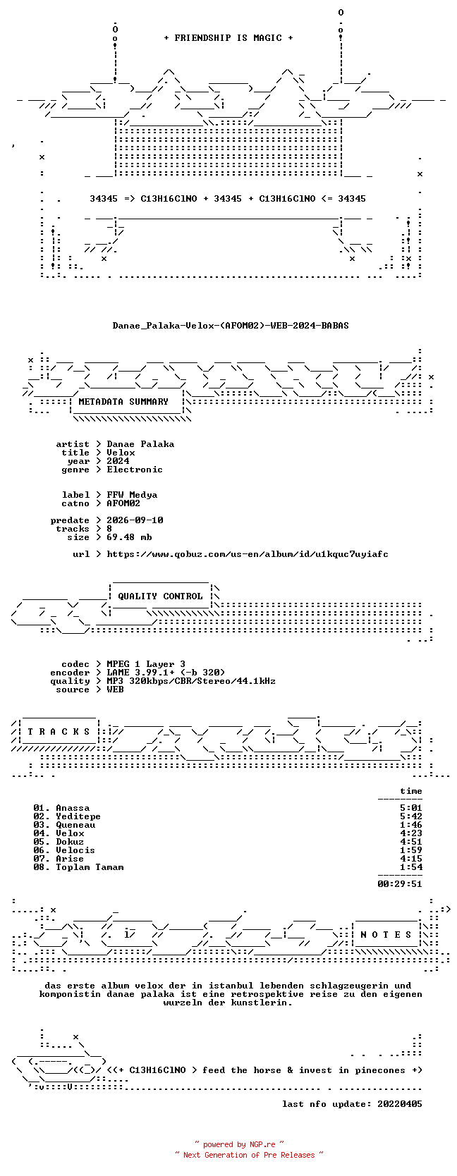 NFO for the release Danae_Palaka-Velox-(AFOM02)-WEB-2024-BABAS by BABAS