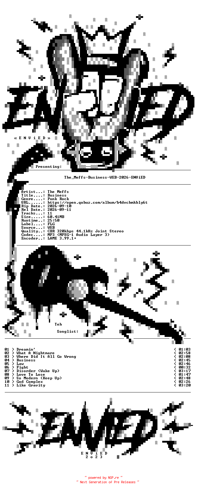 NFO for the release The_Meffs-Business-WEB-2026-ENViED by ENViED