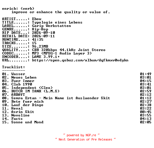 NFO for the release Ebow-Typologie_eines_Lebens-WEB-DE-2026-ENRiCH by ENRiCH