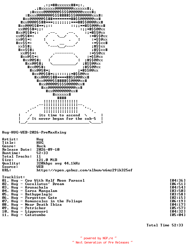 NFO for the release Hug-HUG-WEB-2026-PreMaxXxing by PreMaxXxing