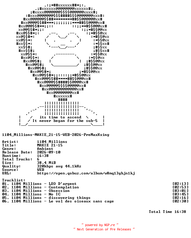 NFO for the release 1104_Millions-MAXIE_21-15-WEB-2026-PreMaxXxing by PreMaxXxing
