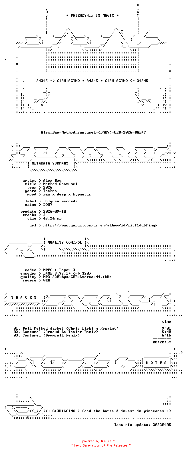 NFO for the release Alex_Bau-Method_Santumel-(DQ07)-WEB-2026-BABAS by BABAS