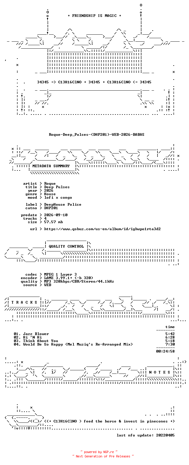 NFO for the release Roque-Deep_Pulses-(DHP201)-WEB-2026-BABAS by BABAS