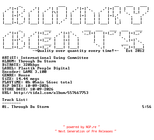 NFO for the release International_Swing_Committee-Through_Da_Storm-(PPDS132)-SINGLE-WEB-2026-BB by BB