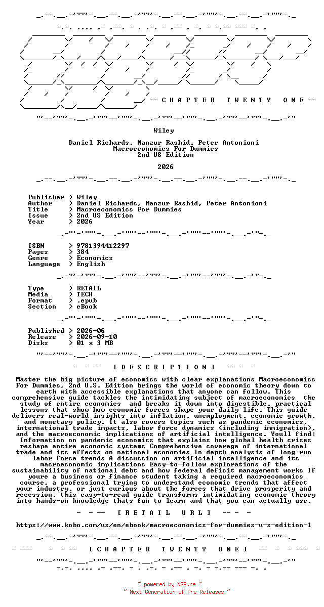 NFO for the release Wiley.-.Macroeconomics.For.Dummies.2nd.US.Edition.2026.RETAIL.EPUB.eBook-CTO by CTO