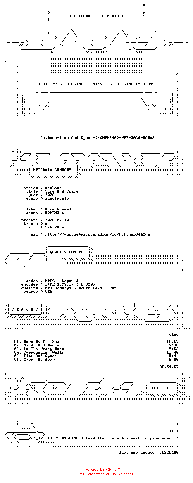 NFO for the release Anthene-Time_And_Space-(HOMEN246)-WEB-2026-BABAS by BABAS