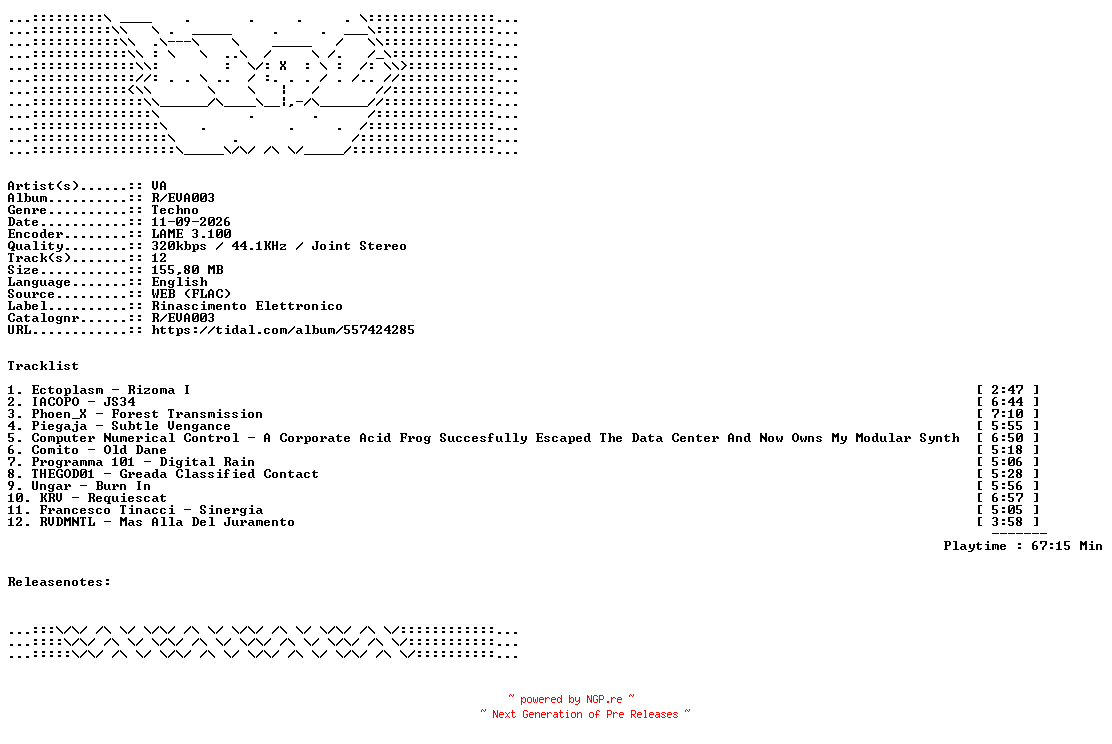 NFO for the release VA-REVA003-WEB-2026-WAV by WAV