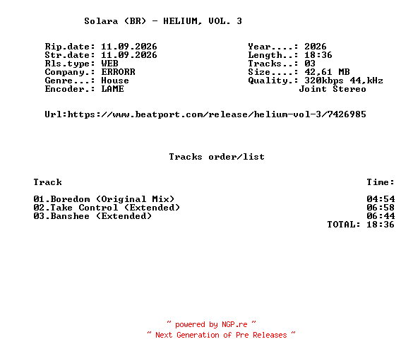 NFO for the release Solara_(BR)_-_HELIUM_VOL._3-WEB-2026-FMC by FMC