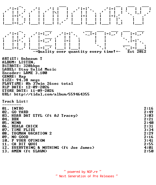 NFO for the release Unknown_T-LISTEN.-WEB-2026-BB by BB