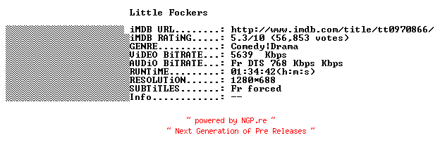 NFO for the release Little.Fockers.2010.720p.FRENCH.BluRay.x264-THENiGHMAREiNHD by THENiGHMAREiNHD