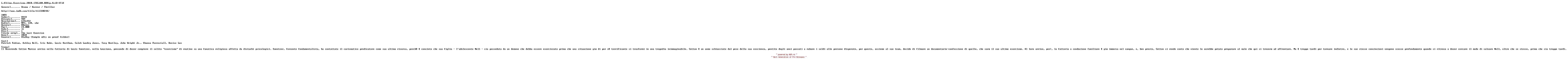 NFO for the release L.Ultimo.Esorcismo.2010.iTALiAN.BDRip.XviD-STiX by STiX