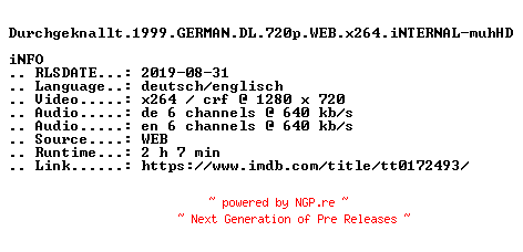 NFO for the release Durchgeknallt.1999.GERMAN.DL.720p.WEB.x264.iNTERNAL-muhHD by muhHD
