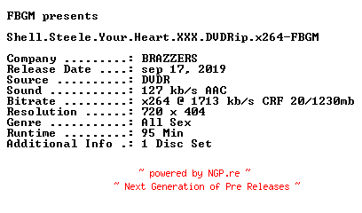 NFO for the release Shell.Steele.Your.Heart.XXX.DVDRip.x264-FBGM by FBGM