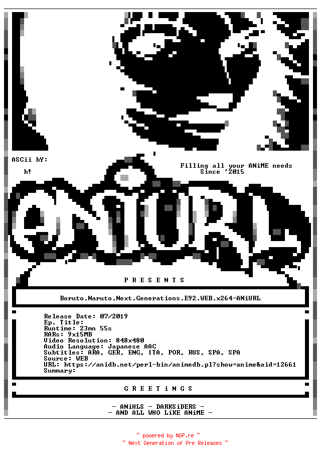 NFO for the release Boruto.Naruto.Next.Generations.E092.WEB.x264-ANiURL by ANiURL