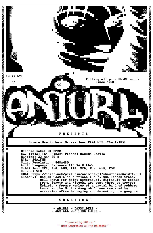 NFO for the release Boruto.Naruto.Next.Generations.E141.WEB.x264-ANiURL by ANiURL