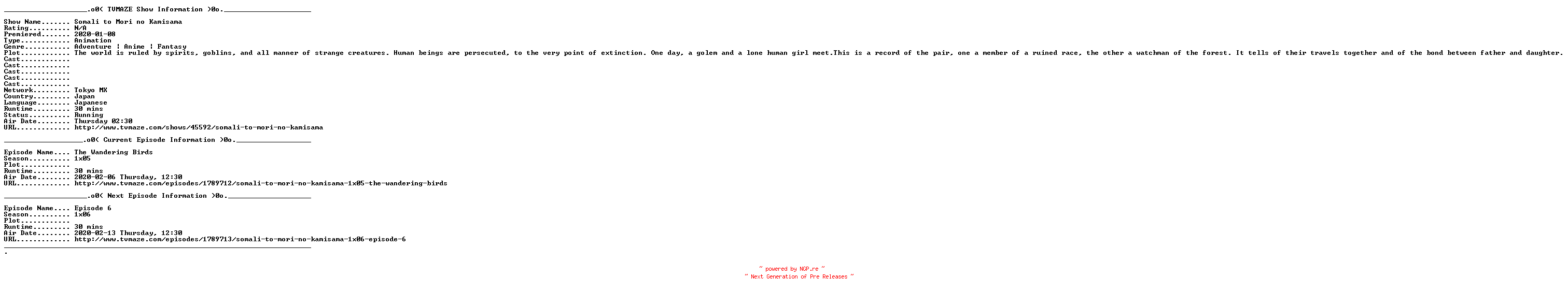 NFO for the release Somali.And.The.Forest.Spirit.E05.WEB.x264-URANiME by URANiME