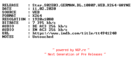 NFO for the release 3.Engel.fuer.Charlie.2019.WEBRip.LD.German.x264.iNTERNAL-PsO by PsO