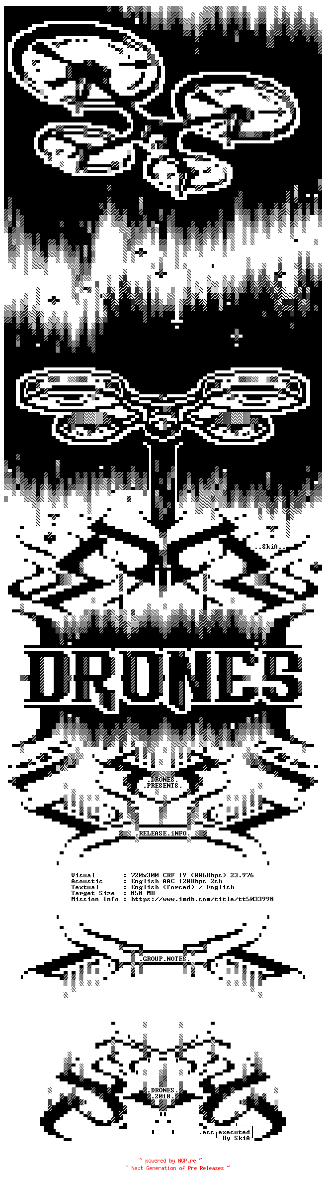 NFO for the release Charlies.Angels.2019.BDRip.x264-DRONES by DRONES