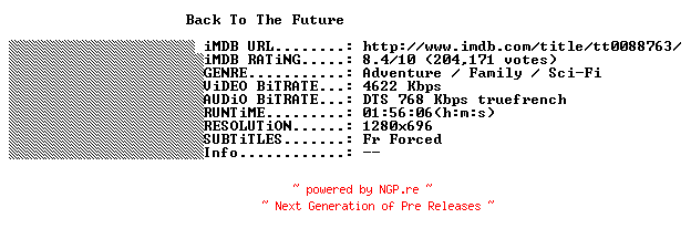 NFO for the release Back.To.The.Future.1985.FRENCH.720p.BluRay.x264-THENiGHTMAREiNHD by THENiGHTMAREiNHD