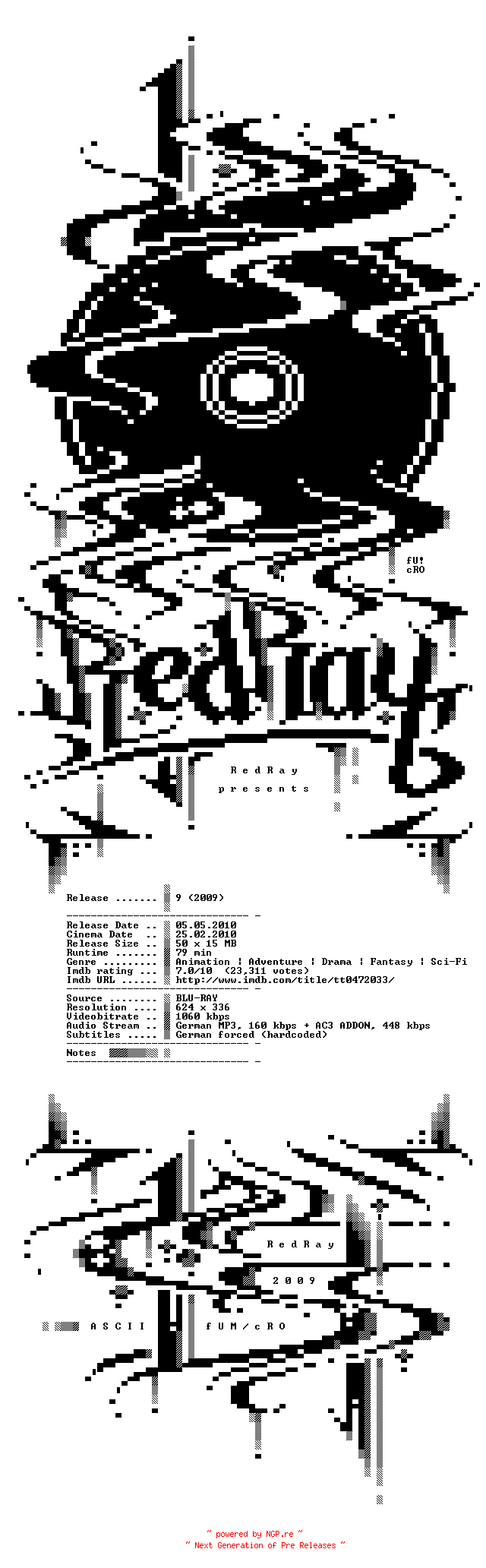 NFO for the release 9.German.BDRip.XviD-RedRay by RedRay