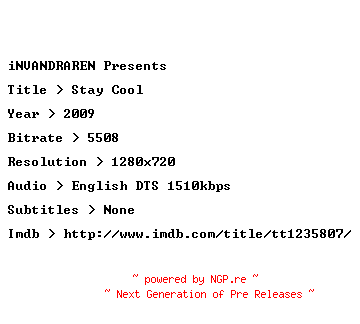 NFO for the release Stay.Cool.2009.720p.BluRay.x264-iNVANDRAREN by iNVANDRAREN