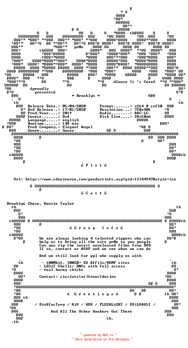 NFO for the release Brooklyn.XXX.DVDRip.x264-CiCXXX by CiCXXX