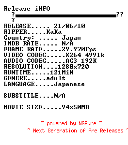 NFO for the release Catwalk.Poison.Vol.23.Aizawa.Ren.JAV.Uncensored.720p.BluRay.x264-KaKa by KaKa