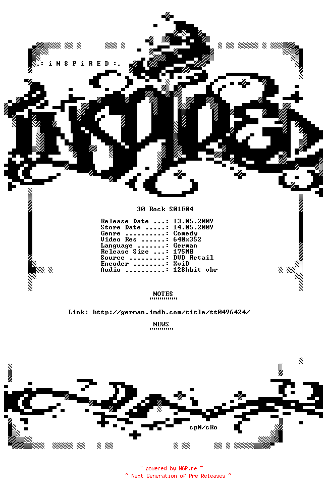NFO for the release I.Dont.usee.my.Fingas.German.2010.BDRip.XviD-BAMBAM by BAMBAM