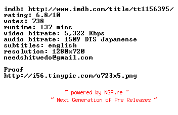 NFO for the release K20.The.Legend.Of.The.Black.Mask.2008.720p.BluRay.x264-SEVENTWENTY by SEVENTWENTY