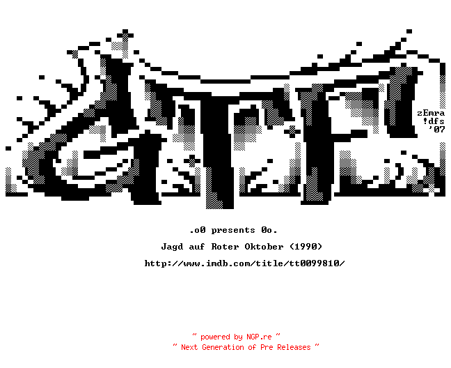 NFO for the release Jagd.auf.Roter.Oktober.1990.German.AC3.1080p.BluRay.REPACK.x265-GTF by GTF