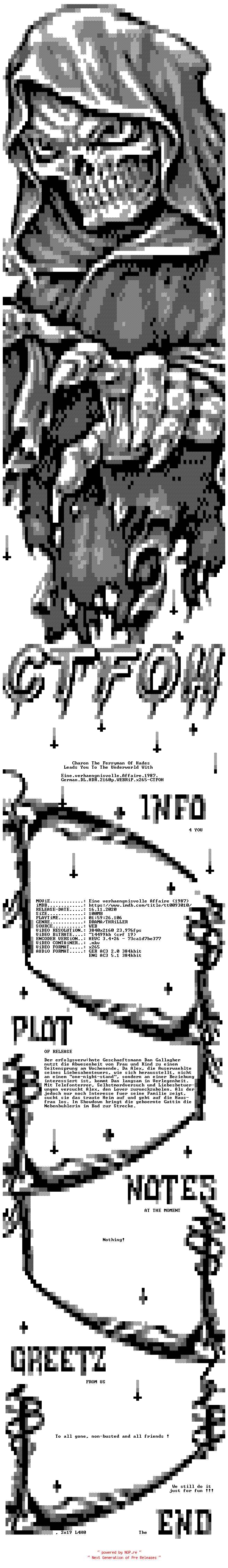 NFO for the release Eine.verhaengnisvolle.Affaire.1987.German.DL.HDR.2160p.WEBRiP.x265-CTFOH by CTFOH