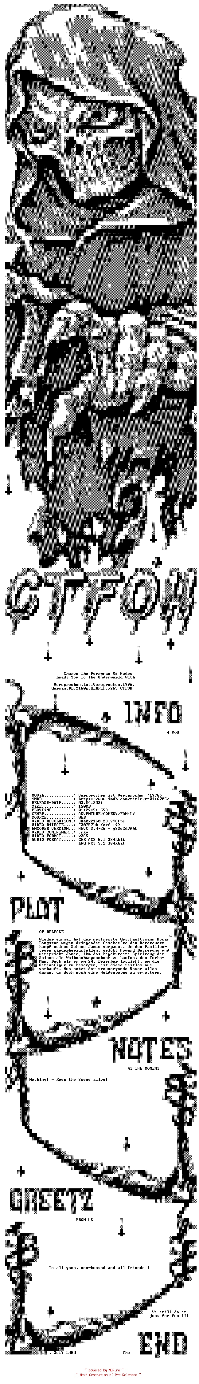 NFO for the release Versprochen.ist.Versprochen.1996.German.DL.2160p.WEBRiP.x265-CTFOH by CTFOH