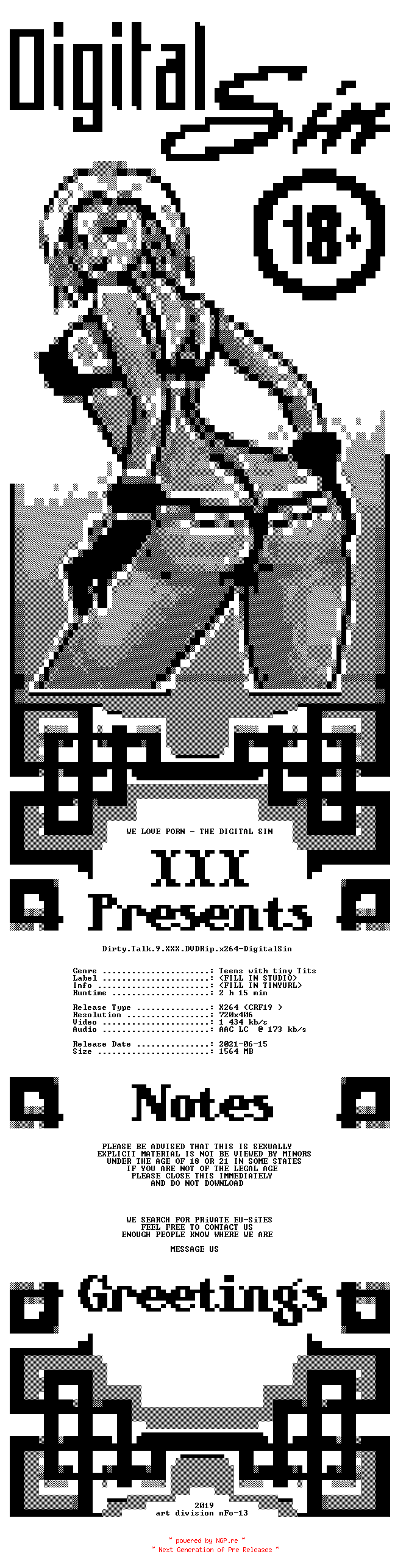 NFO for the release Dirty.Talk.9.XXX.DVDRip.x264-DigitalSin by DigitalSin
