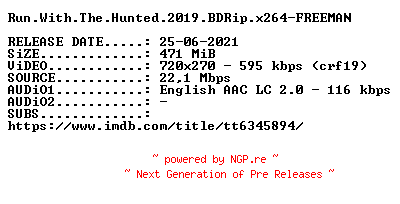 NFO for the release Run.With.The.Hunted.2019.BDRip.x264-FREEMAN by FREEMAN