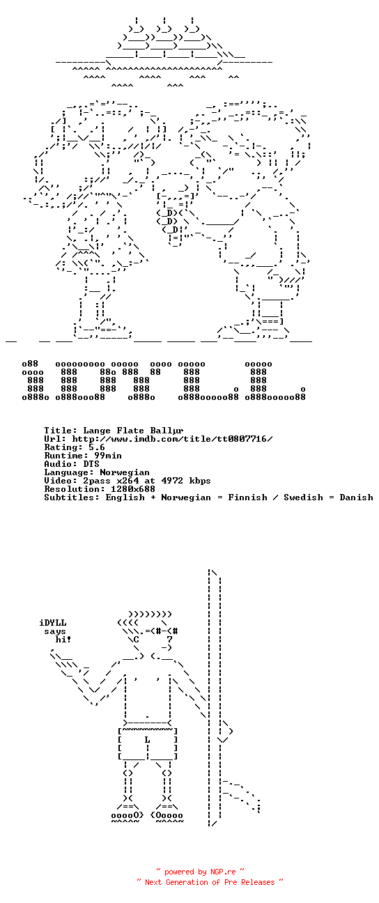 NFO for the release Lange.Flate.Baller.2006.720p.BluRay.x264-iDYLL by iDYLL