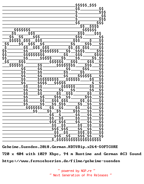 NFO for the release Geheime.Suenden.2018.German.HDTVRip.x264-SOFTCORE by SOFTCORE