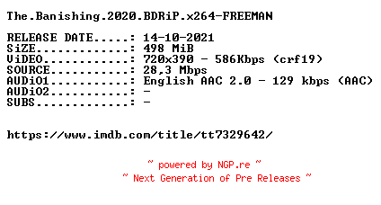 NFO for the release The.Banishing.2020.BDRiP.x264-FREEMAN by FREEMAN