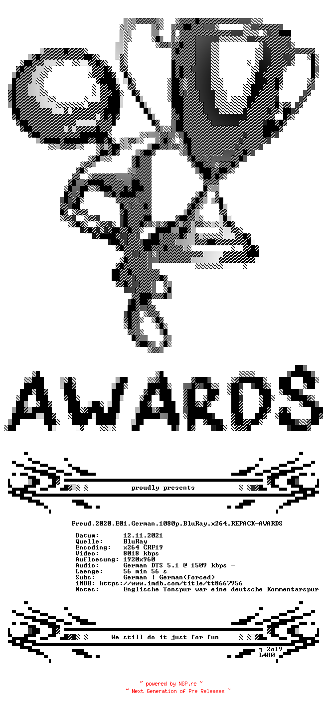 NFO for the release Freud.2020.E01.German.1080p.BluRay.x264.REPACK-AWARDS by AWARDS
