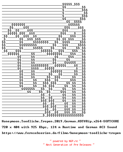 NFO for the release Honeymoon.Toedliche.Tropen.2019.German.HDTVRip.x264-SOFTCORE by SOFTCORE