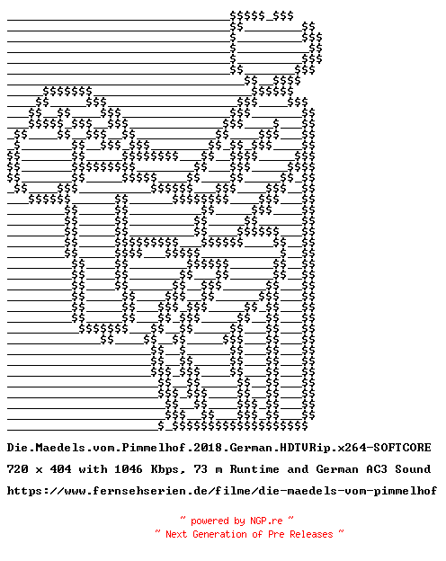 NFO for the release Die.Maedels.vom.Pimmelhof.2018.German.HDTVRip.x264-SOFTCORE by SOFTCORE