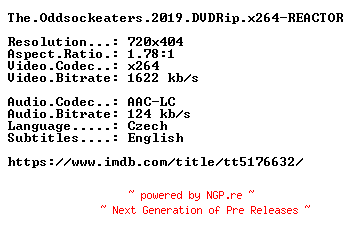 NFO for the release The.Oddsockeaters.2019.DVDRip.x264-REACTOR by REACTOR