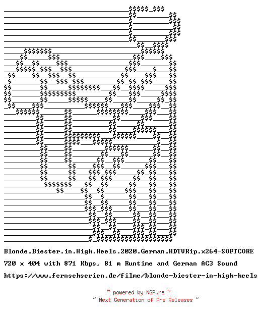NFO for the release Blonde.Biester.in.High.Heels.2020.German.HDTVRip.x264-SOFTCORE by SOFTCORE