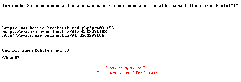 NFO for the release Die.Wahrheit.ueber.QAD.BDRiP.AC3.Dubbed.German.XviD-CleanUP by CleanUP