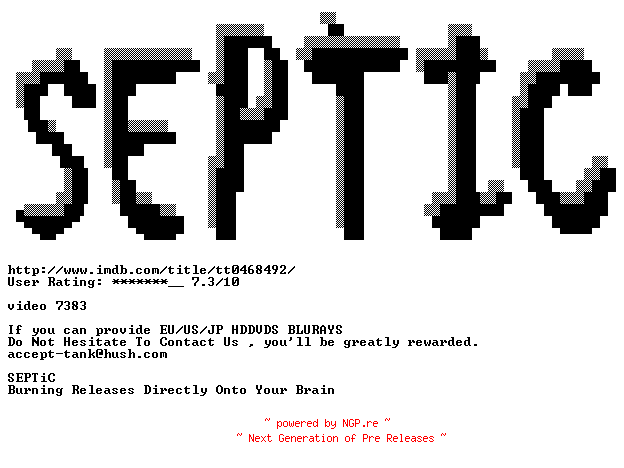 NFO for the release The.Host.2006.720p.BluRay.x264-SEPTiC by SEPTiC
